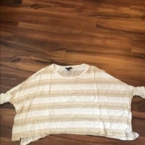 White knit batwing sweater